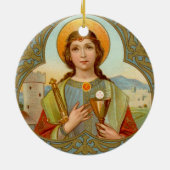 Dubbel Afbeelding Barbara (BK 001) Keramisch Ornament (Achterkant)