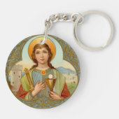 Dubbel Afbeelding Barbara (BK 001) Sleutelhanger (Achterkant)
