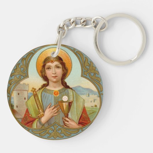 Dubbel Afbeelding Barbara (BK 001) Sleutelhanger (Achterkant)