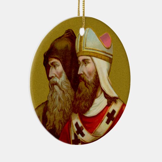 Dubbel Afbeelding SS. Cyril & Methodius (M 001) Keramisch Ornament (Rechts)