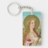 Dubbel Afbeelding St. Agnes van Rome (BC 01) Sleutelhanger (Voorkant)