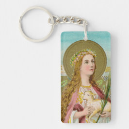 Dubbel Afbeelding St. Agnes van Rome (BC 01) Sleutelhanger