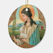 Dubbel Afbeelding St. Agnes van Rome (BK 006) Keramisch Ornament (Links)