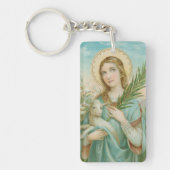Dubbel Afbeelding St. Agnes van Rome (MH 01) Sleutelhanger (Voorkant)