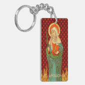 Dubbel Afbeelding St. Apollonia (VVP 001) Rect Acr Sleutelhanger (Voorkant Links)