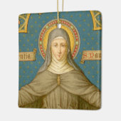 Dubbel Afbeelding St. Clare of Assisi (SAU 027) Keramisch Ornament (Links)