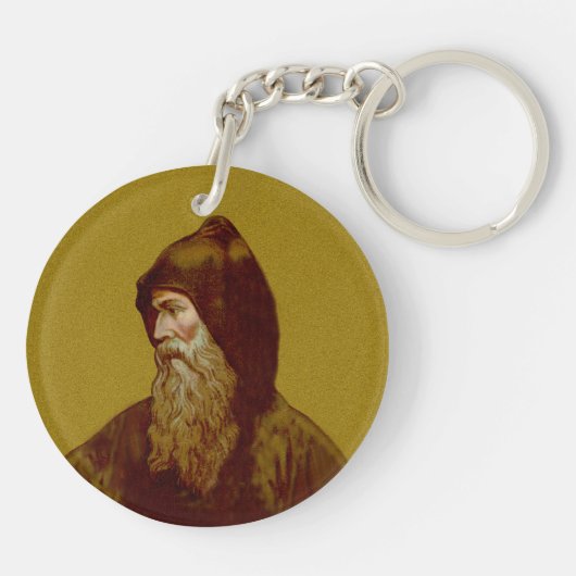 Dubbel Afbeelding St. Cyril de Monk (M 002) Sleutelhanger (Achterkant)