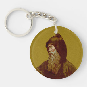 Dubbel Afbeelding St. Cyril de Monk (M 002) Sleutelhanger