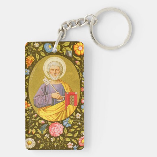 Dubbel Afbeelding St. Peter de Apostel (PM 07) Sleutelhanger (achterkant)