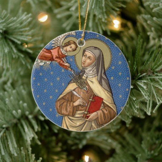Dubbel Afbeelding St. Teresa van Avila (SAU 28) Keramisch Ornament (Boom)