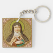 Dubbel Afbeelding St. Teresa van Avila (SNV 27) Sleutelhanger (Achterkant)