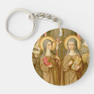 Dubbel Afbeelding Twee Arme Clare Heiligen (SAU 27 Sleutelhanger