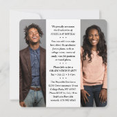 Dubbel Afstuderen 2 afgestudeerden en 4 foto's Joi Aankondiging (Achterkant)