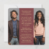 Dubbel Afstuderen 2 Afstudeerders 4 Foto's Bourgog Aankondiging (Achterkant)