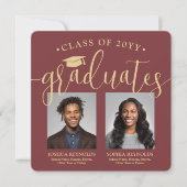 Dubbel Afstuderen 2 Afstudeerders 4 Foto's Bourgog Aankondiging (Voorkant)