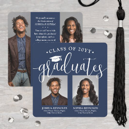 Dubbel Afstuderen 2 Afstudeerders & 4 foto's Navy Aankondiging