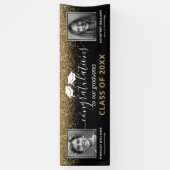 Dubbel Afstuderen 2-fotobanner Spandoek (Verticaal)