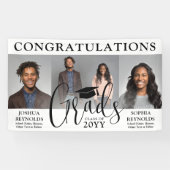 Dubbel Afstuderen 3 Fotocollage Gezamenlijke Parti Spandoek (Horizontaal)