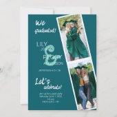 Dubbel Afstuderen foto voor broers en zussen of vr Kaart (Voorkant)