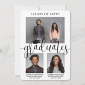 Dubbel Afstuderen Twee Afgestudeerden Foto's Gezam Kaart (Voorkant)