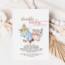 Dubbel Baby shower Schattige Modern Baby shower