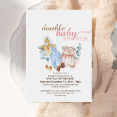 Dubbel Baby shower Schattige Modern Baby shower Kaart