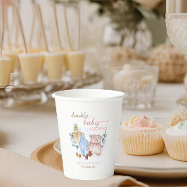 Dubbel Baby shower Waterverf Roze Blauw Papieren Bekers