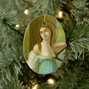 Dubbel beeld St. Agatha (M 003) Keramisch Ornament