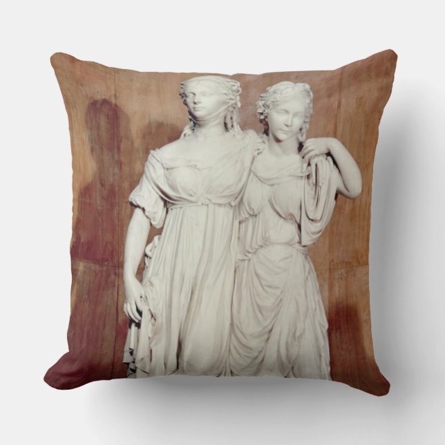 Dubbel beeld van de Princesses Louise (1776-1810) Kussen (Voorkant)