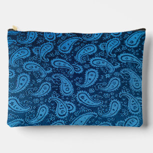 “Dubbel Blauw Paisley ” Cosmetische Accessoiretas Etui