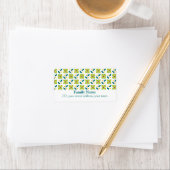 Dubbel Bloempatroon Groen 2 Etiket (Insitu)