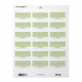 Dubbel Bloempatroon Groen 2 Etiket (Full Sheet)