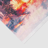 Dubbel blootgesteld Gitaar Forest Decoupage Tissue Tissuepapier (Detail)