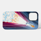 Dubbel Boost (Spaceshuttle-lancering) iPhone Hoesje (Achterkant horizontaal)