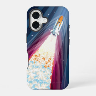 Dubbel Boosted (Spaceshuttle-lancering) iPhone 16 Hoesje