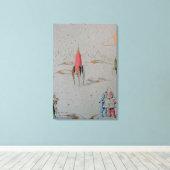 Dubbel Canvas met retro-ruimtevaart (Insitu (Houten vloer))