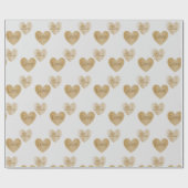 Dubbel de gouden liefdesharten cadeaupapier