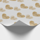 Dubbel de gouden liefdesharten cadeaupapier (Hoek)