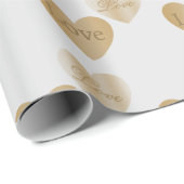 Dubbel de gouden liefdesharten cadeaupapier