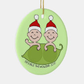 DUBBEL DE HOLIDAY JOY! KERAMISCH ORNAMENT (Rechts)