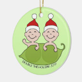 DUBBEL DE HOLIDAY JOY! KERAMISCH ORNAMENT (Links)