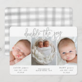 DUBBEL DE JOY AANKONDIGING (Voorkant / Achterkant)