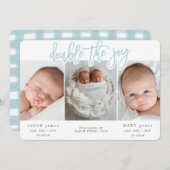 DUBBEL DE JOY-BLUE AANKONDIGING (Voorkant / Achterkant)