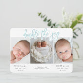 DUBBEL DE JOY-BLUE AANKONDIGING (Staand voorkant)