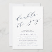 Dubbel de Joy | Uitnodiging uit Baby shower met tw (Voorkant)