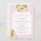 Dubbel de liefde citroenen roze tweeling meisjes B Kaart (Voorkant)