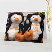 DUBBEL DE LOVE WANNEER HET HEBBEN VAN TWINS KAART (Gele Bloem)