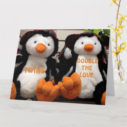 DUBBEL DE LOVE WANNEER HET HEBBEN VAN TWINS KAART (Gele Bloem)