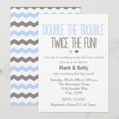 Dubbel de problemen TWINS Baby Shower Uitnodiging (Voorkant / Achterkant)