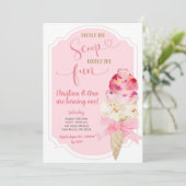 Dubbel de Scoop Ice Cream Twins Verjaardag Kaart (Staand voorkant)